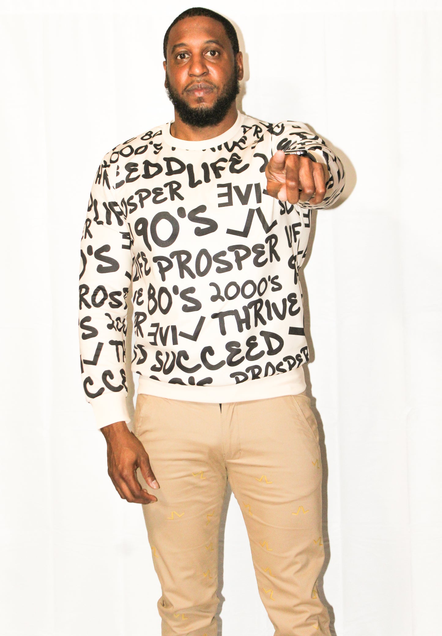 LIVE LIFE TAN GRAFFITI SWEATER