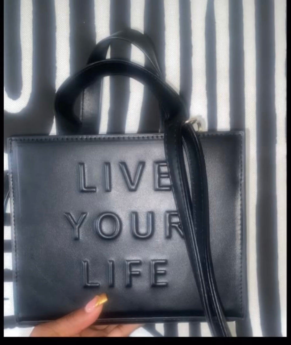 LIVE LIFE BLACK BAG