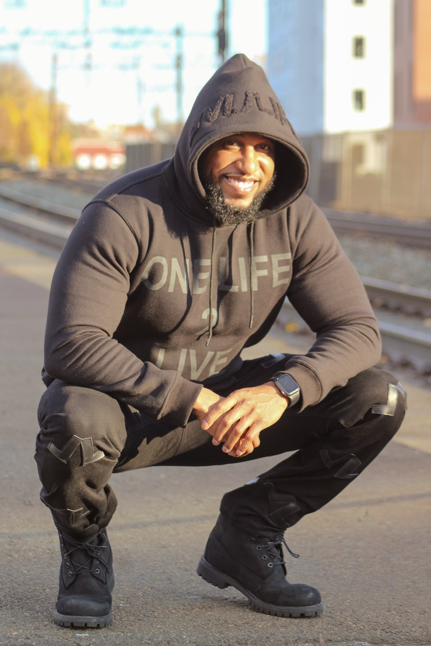 LIVE LIFE WORLDWIDE BROWN HOODIE