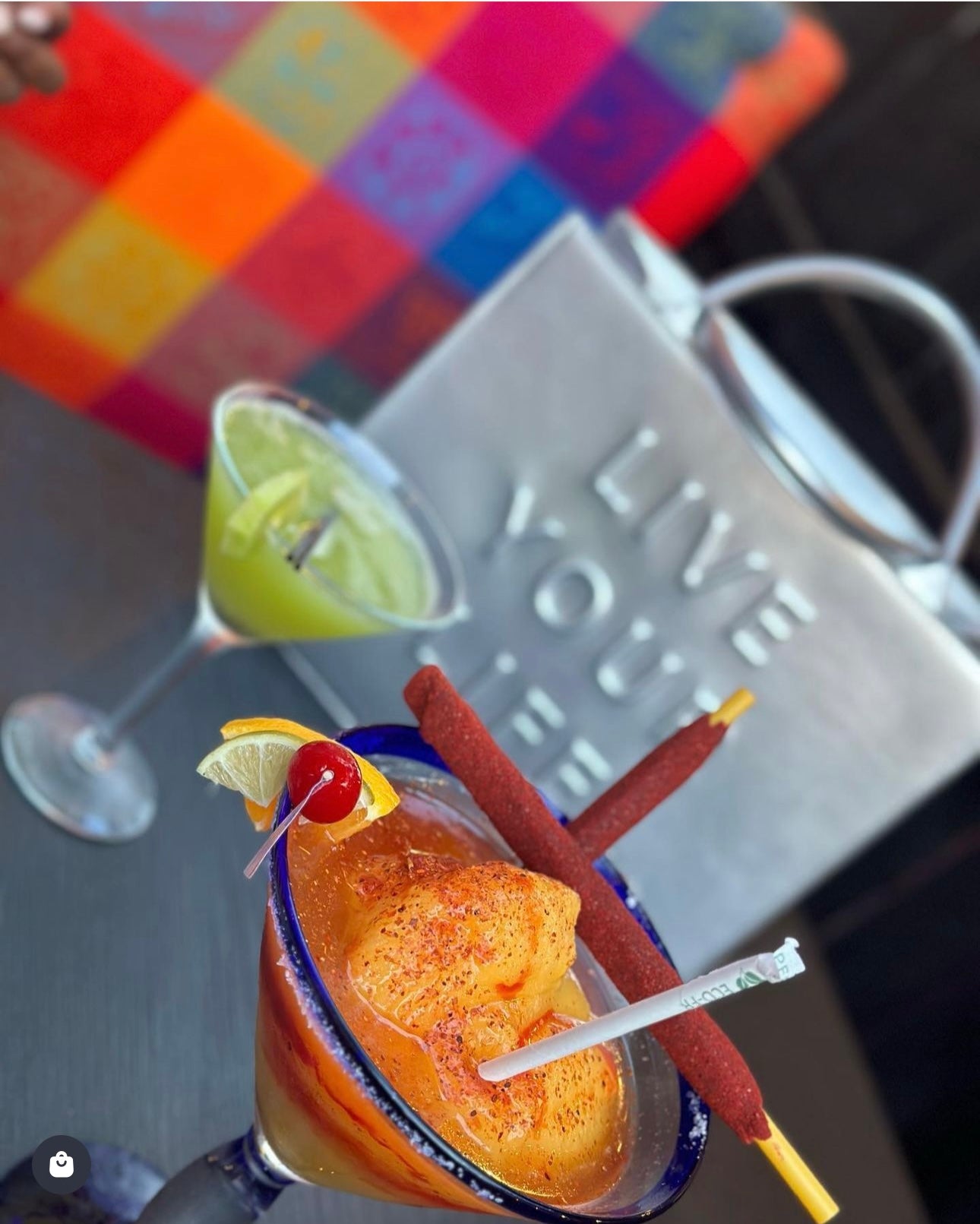 Live Life Silver Bag