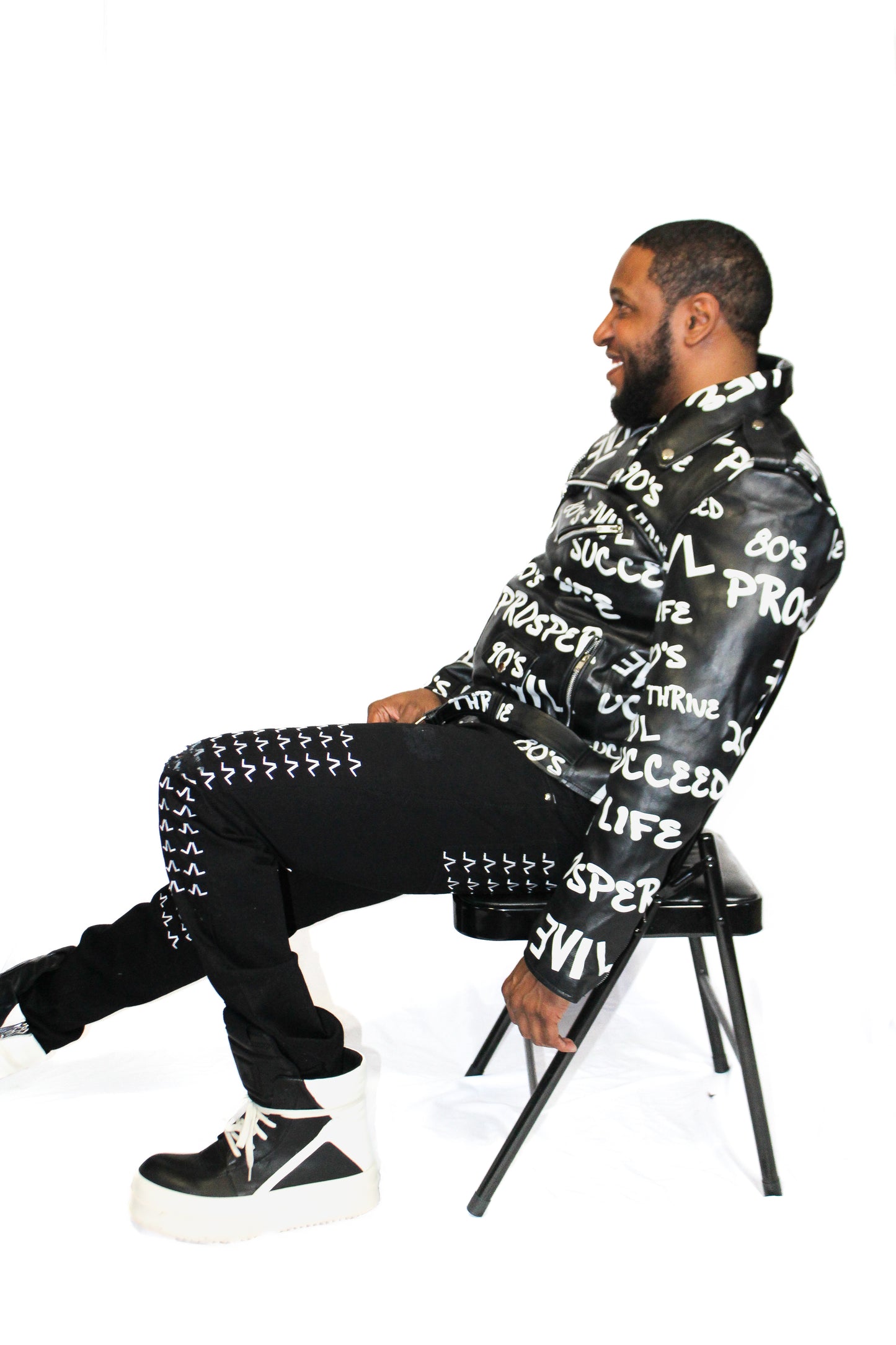 Graffiti Leather Jacket (PREORDER) 2 WEEK PREPARATION (TURNAROUND TIME)
