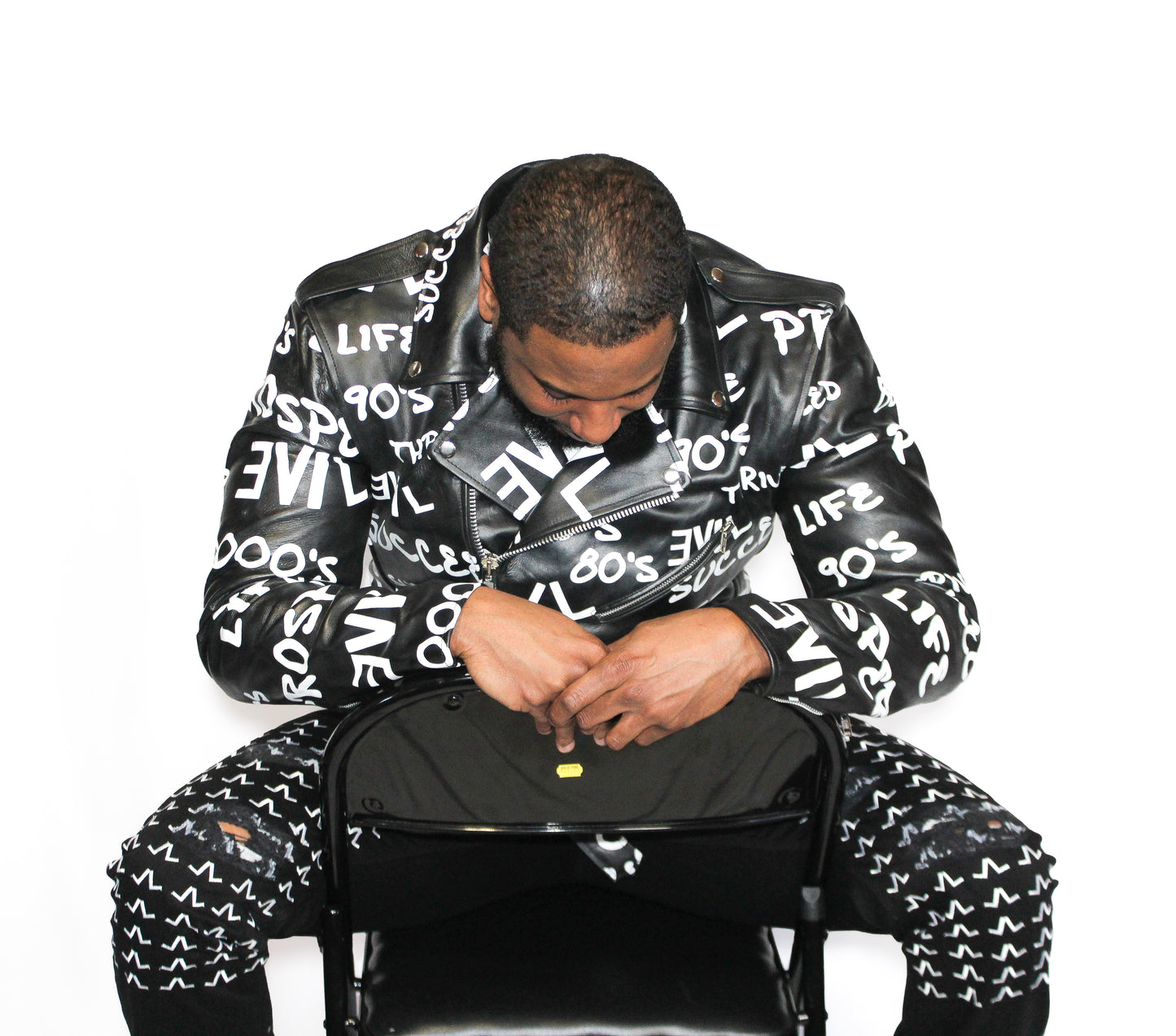 Graffiti Leather Jacket (PREORDER) 2 WEEK PREPARATION (TURNAROUND TIME)