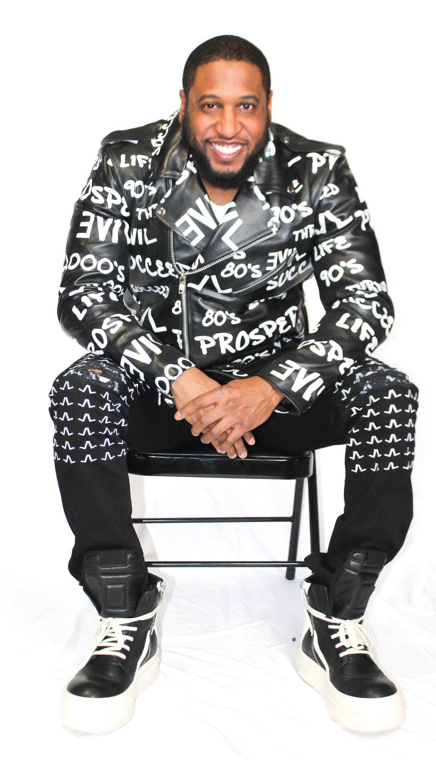 Graffiti Leather Jacket (PREORDER) 2 WEEK PREPARATION (TURNAROUND TIME)