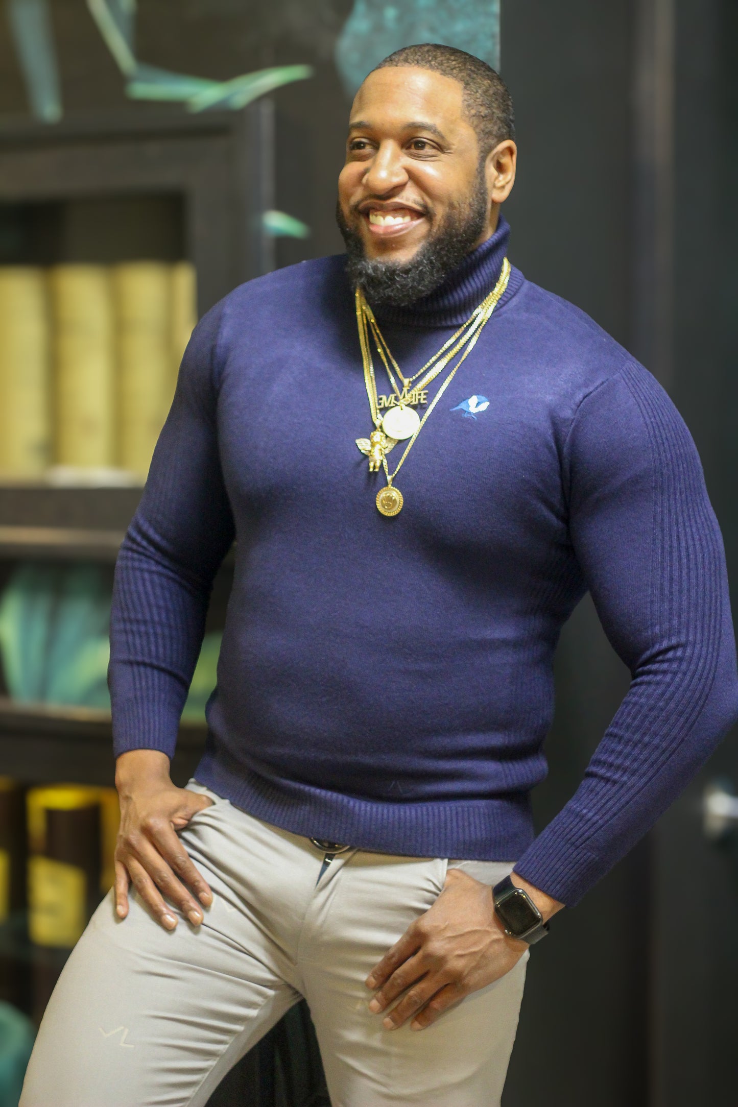 Live Life Primary Blue Sweater