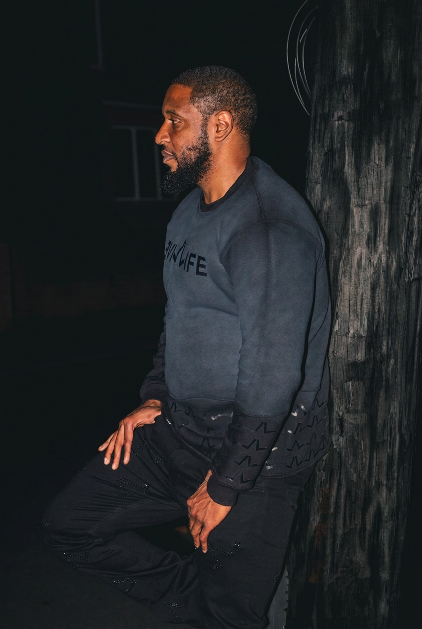 Black Washed Sweater