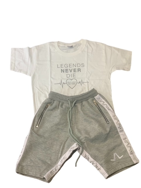 LIVE LIFE GRAY SHORTS (KIDS)