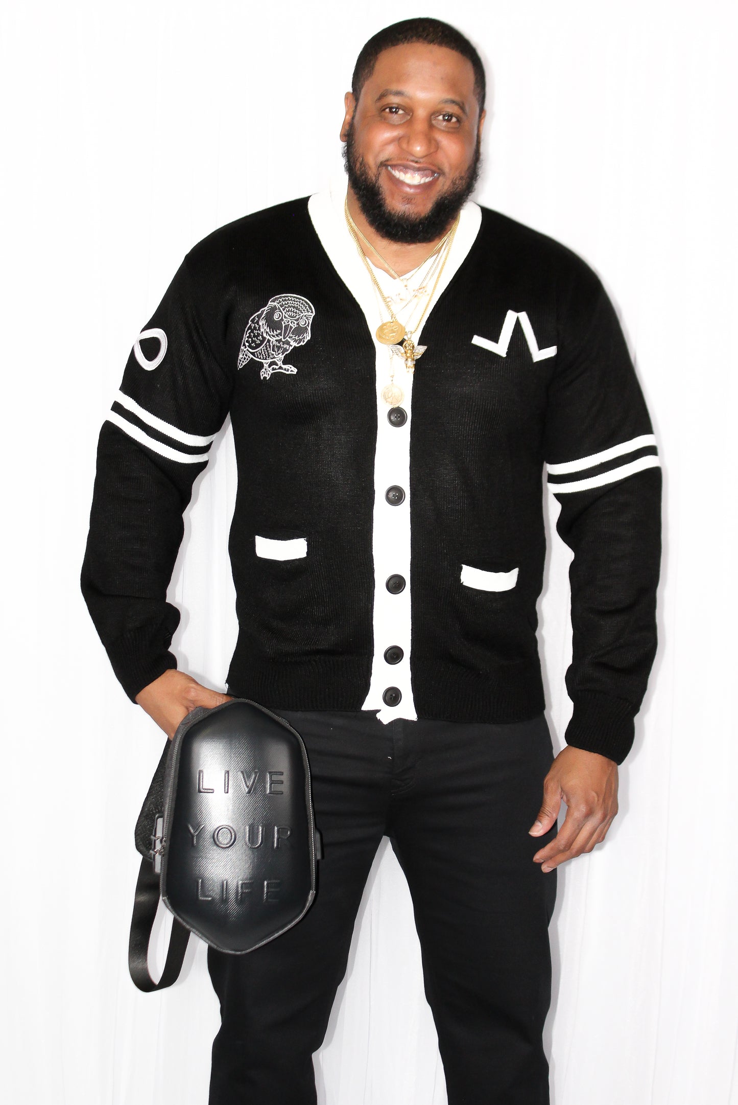 LIVE LIFE BLACK CARDIGAN