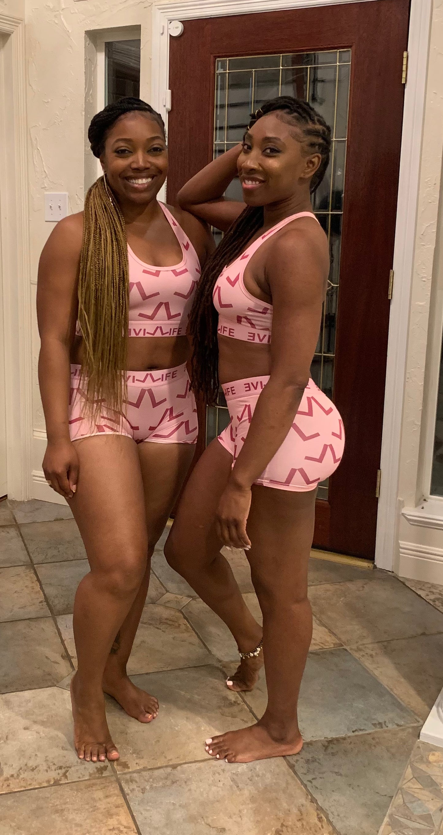 Live life pink lounge set