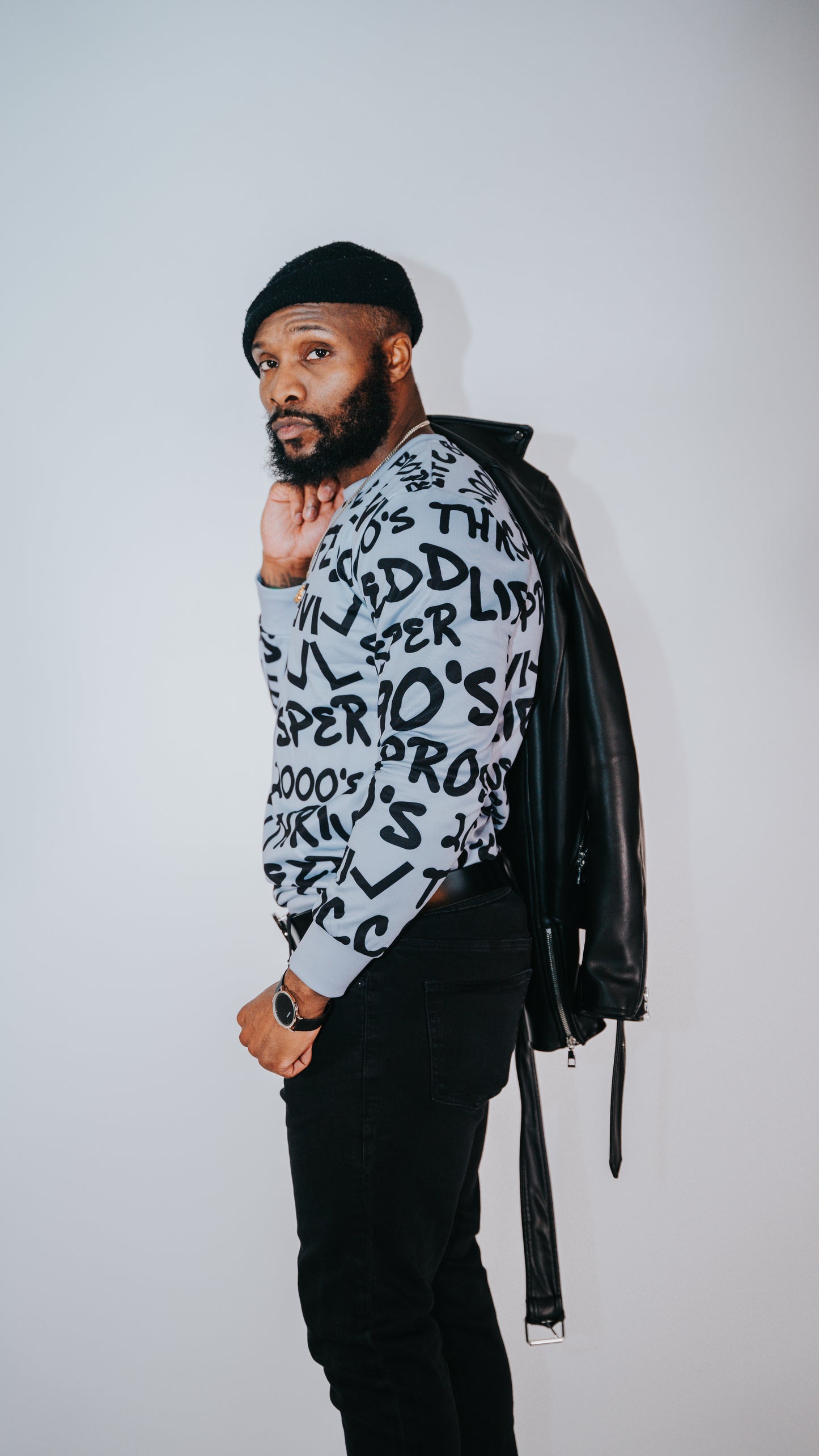 Live Life Gray Graffiti Sweater