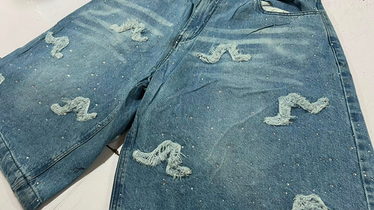 Live Life Blue Jean Shorts