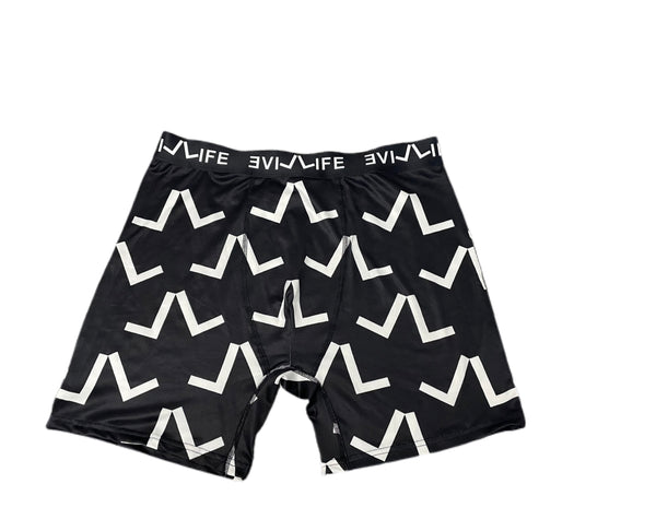Live Life Boxers (black and white)