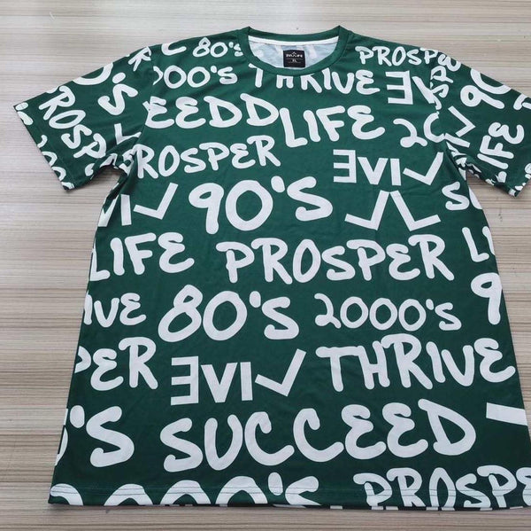 Live Life Green Graffiti T shirt