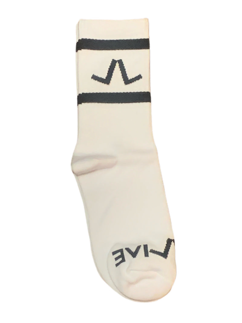 Live Life Black Mid Calf Socks